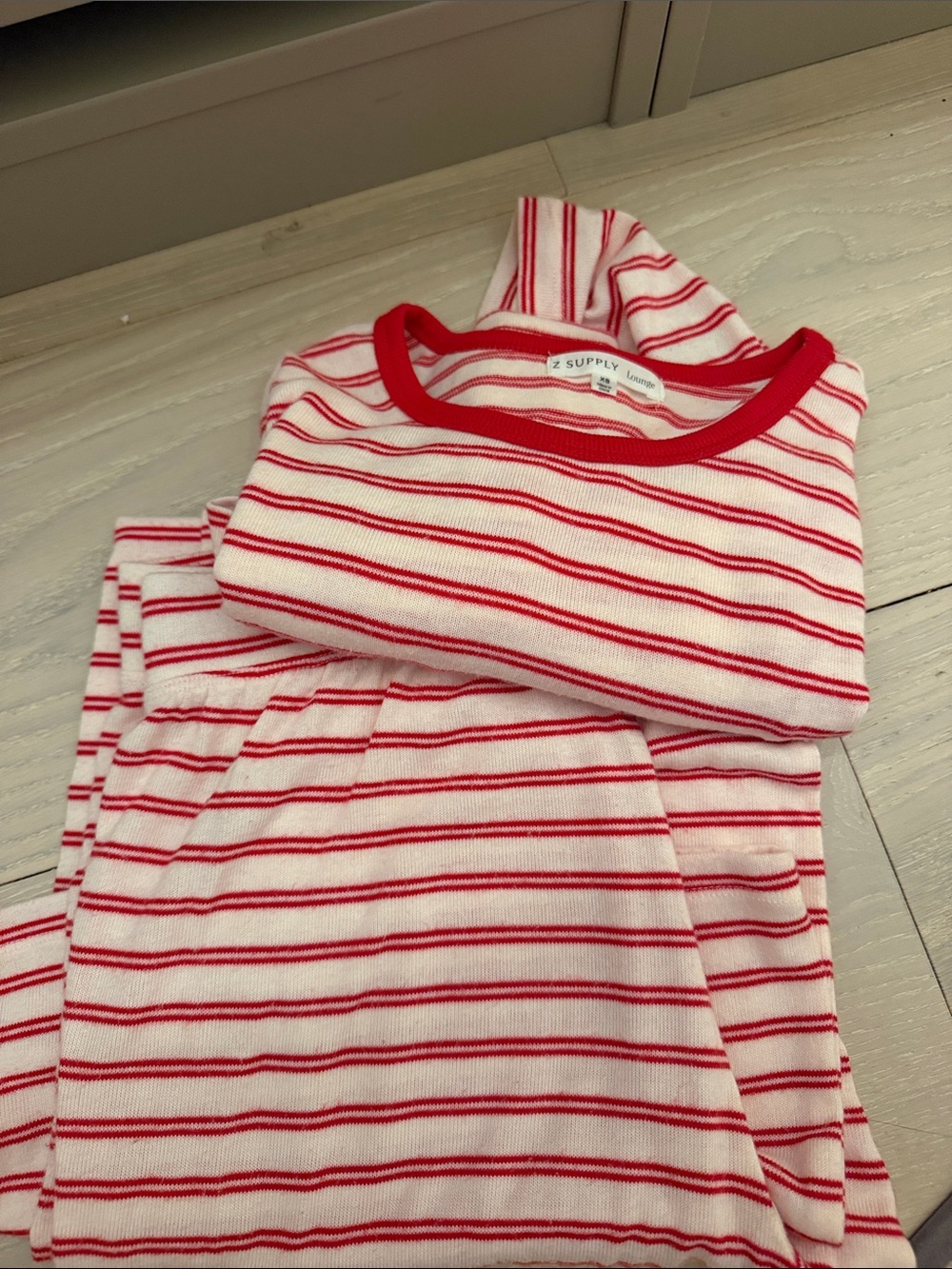 Z Supply K Red Stripe Pajama Set